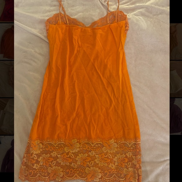 Orange slip dress size medium - Picture 2 of 2